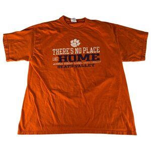 Gildan Clemson University Tigers T-Shirt Men's XL Orange Crewneck Short Sleeve